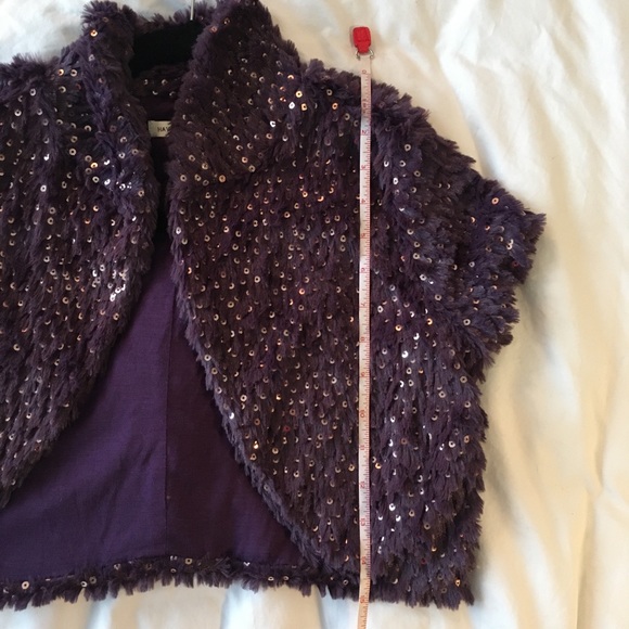 Shrug, purple with gold sequins - Picture 6 of 6